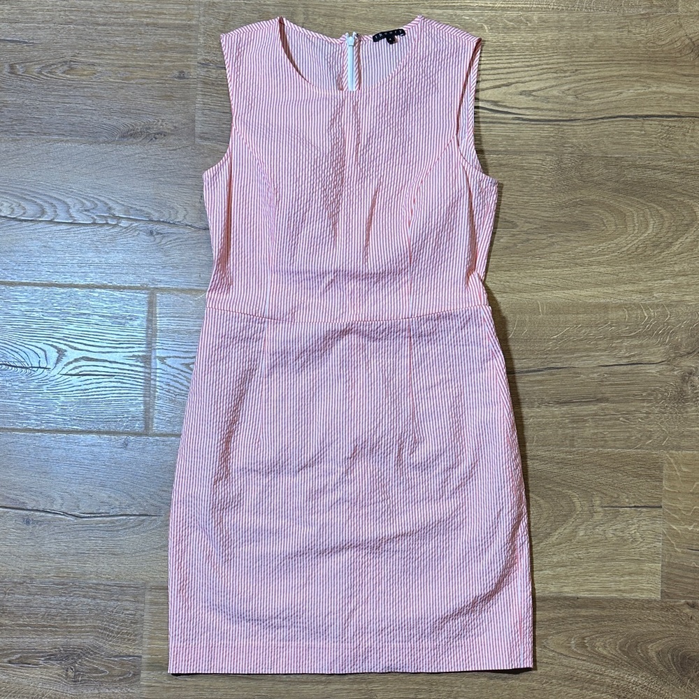 Theory Seersucker Shift Dress Size 4
